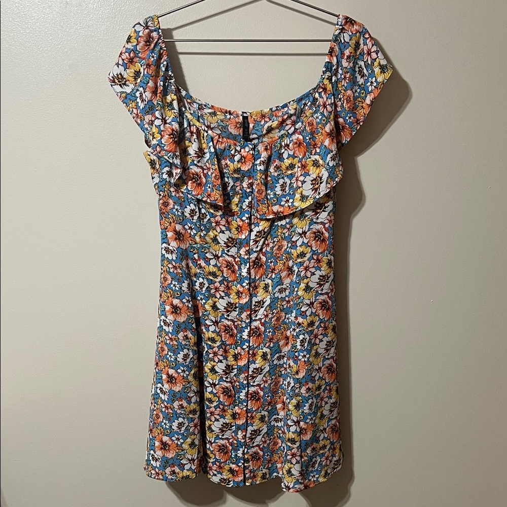 BeBop Floral Off-Shoulder Mini Dress - Multicolor